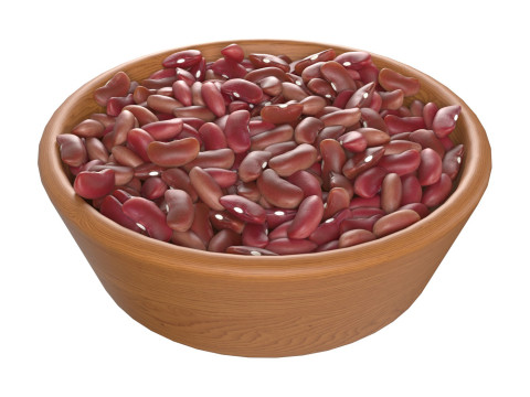 Kidney red bean bowl 3D Модель