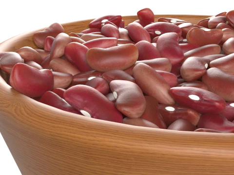 Tigela de feij&atilde;o vermelho Modelo 3D