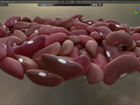Kidney red bean bowl Modelo 3D