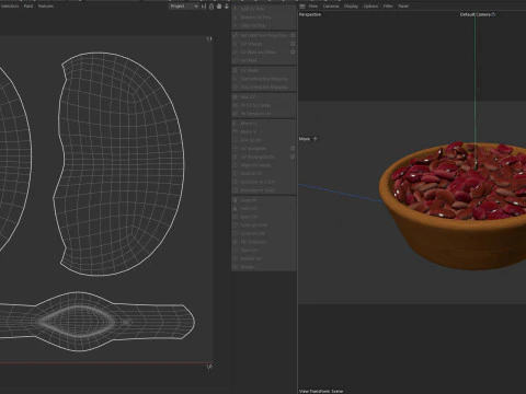 Tigela de feij&atilde;o vermelho Modelo 3D