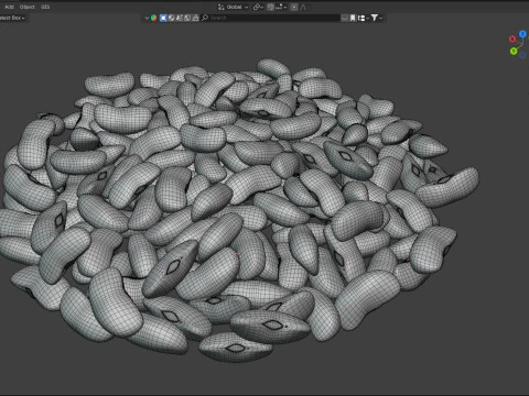 Tigela de feij&atilde;o vermelho Modelo 3D