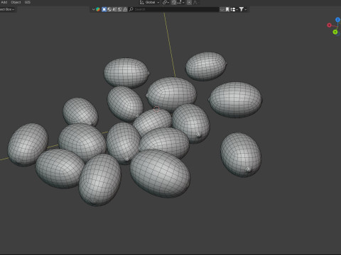 Lotus seed black pile Modèle 3D