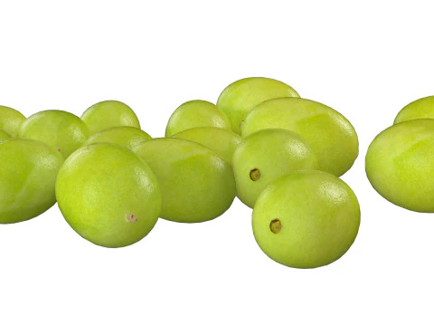 Pilha verde de sementes de l&oacute;tus Modelo 3D