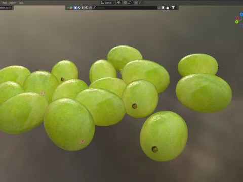 Pilha verde de sementes de l&oacute;tus Modelo 3D