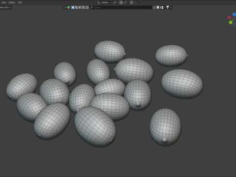 Pilha verde de sementes de l&oacute;tus Modelo 3D