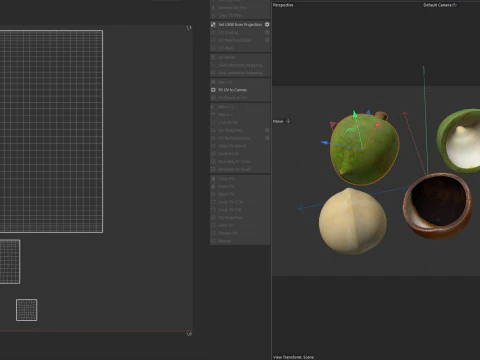 Cole&ccedil;&atilde;o de nozes de macad&acirc;mia Modelo 3D