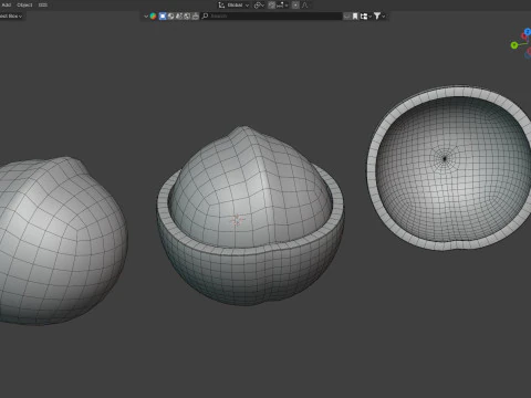 Macadamia nut collection 3D Model