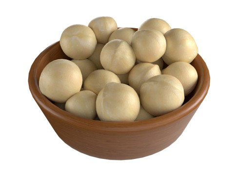 Macadamia nut kernel bowl 3D Модель