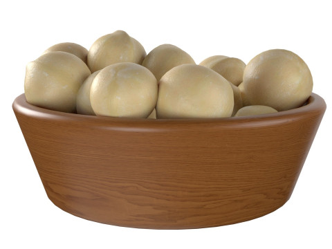 Macadamia nut kernel bowl Modello 3D