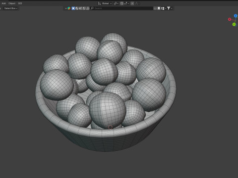 Macadamia nut kernel bowl Modello 3D
