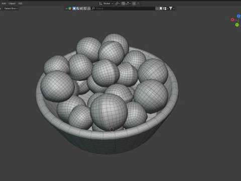 Macadamia nut kernel bowl 3D Model