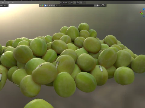 Pilha de feij&atilde;o mungo Modelo 3D