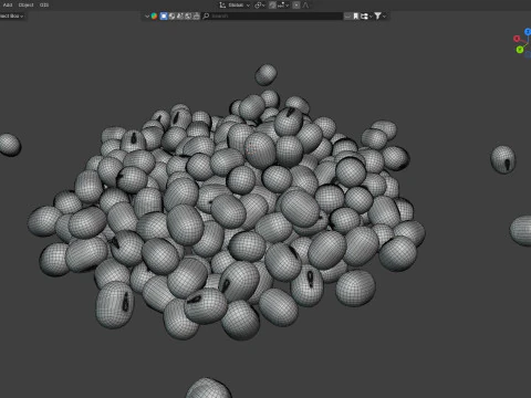 Pilha de feij&atilde;o mungo Modelo 3D