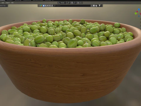 Tigela de feij&atilde;o mungo Modelo 3D