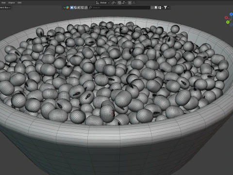 Tigela de feij&atilde;o mungo Modelo 3D