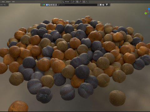 Mustard seed pile 3D-Modell