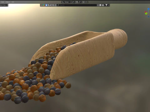 Colher de semente de mostarda Modelo 3D