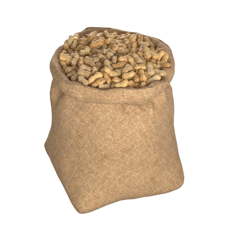 Peanut bag sack 3D 模型 .c4d .max .obj .3ds .fbx .stl .blend