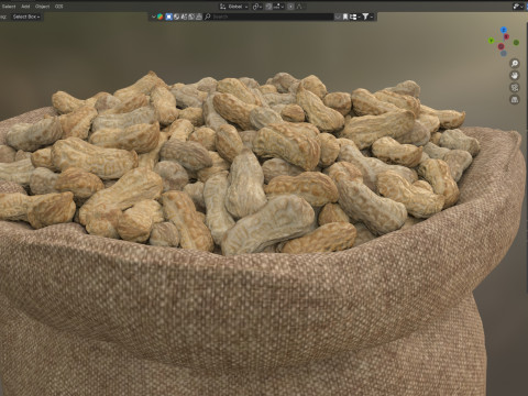 Peanut bag sack 3D 模型
