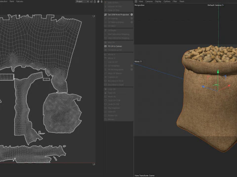 Worek z orzeszkami ziemnymi Model 3D