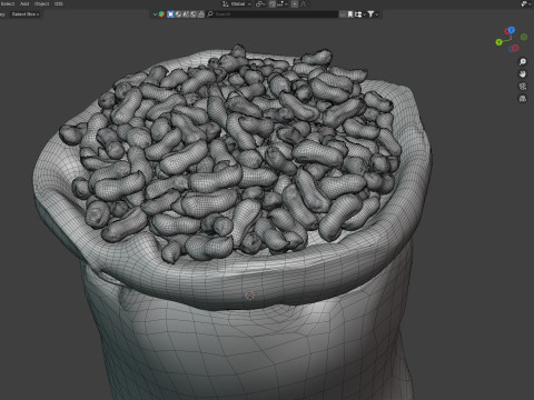 Peanut bag sack 3D 模型