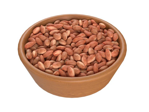 Tigela marrom de caro&ccedil;o de amendoim Modelo 3D