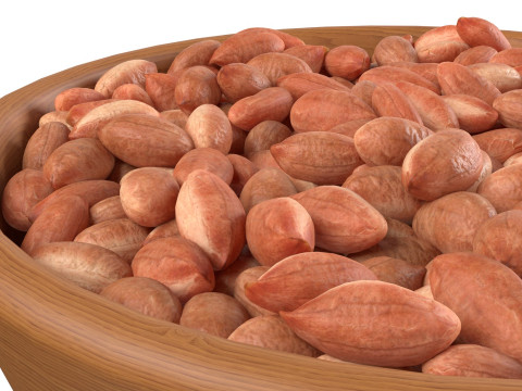 Peanut kernel brown bowl 3D Model