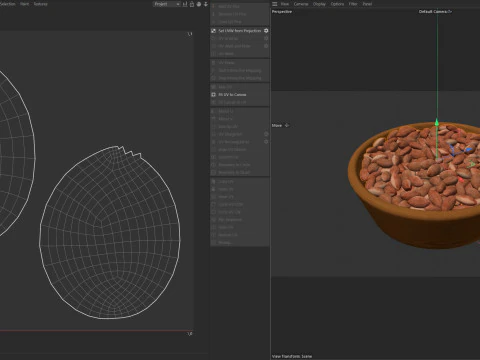 Tigela marrom de caro&ccedil;o de amendoim Modelo 3D