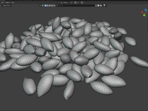 Peanut kernel brown pile 3D Model