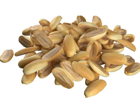 Media pila de man&iacute; blanco Modelo 3D