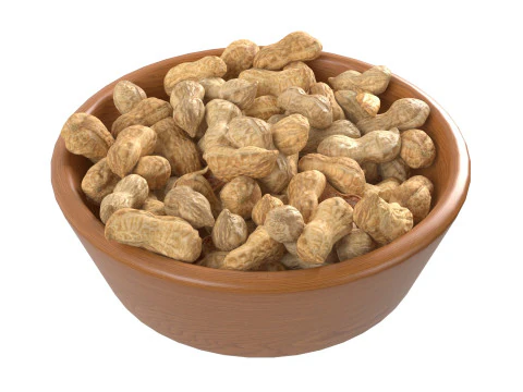 Tigela inteira de amendoim Modelo 3D