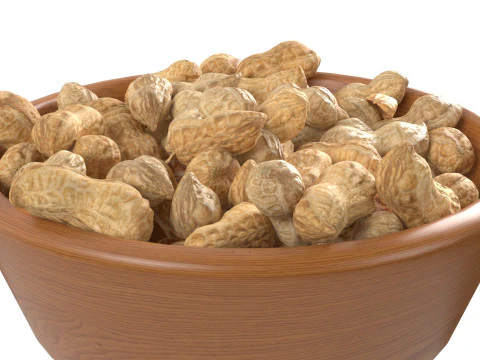 Tigela inteira de amendoim Modelo 3D