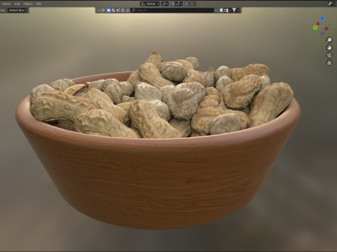 Peanut whole bowl 3D 모델