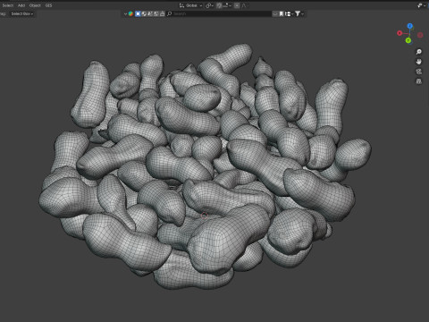 Peanut whole bowl 3D 모델
