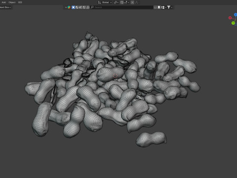 Peanut whole pile 3D 模型