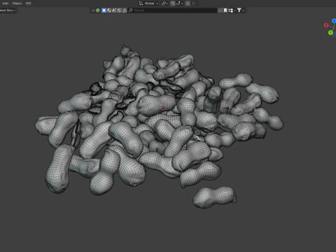 Pilha inteira de amendoim Modelo 3D
