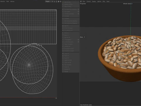 Tigela branca de caro&ccedil;o de amendoim Modelo 3D