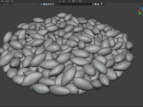 Pranut kernel white bowl 3D 모델