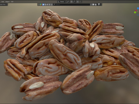 Pecan nut pile Modelo 3D