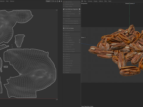 Pecan nut pile Modelo 3D