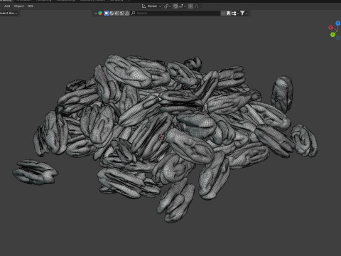 Pecan nut pile Modelo 3D