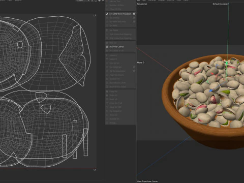 Tigela de casca de pistache Modelo 3D