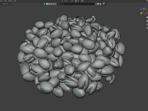 Tigela de casca de pistache Modelo 3D