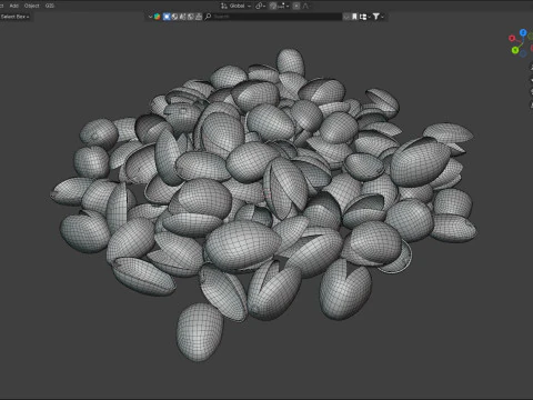 Pistachio Shell Pile 3D Model