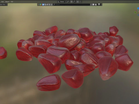 Pomegranate seed pile 3D Model