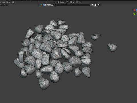 Pomegranate seed pile 3D मॉडल