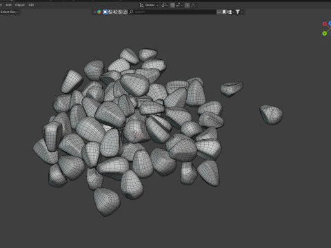 Pomegranate seed pile 3D Model