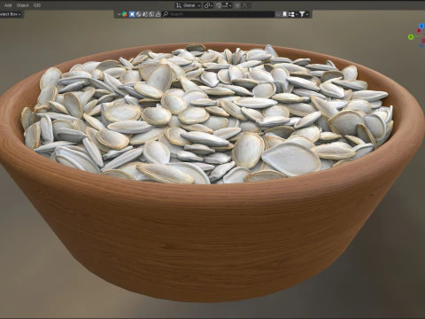 Pumpkin seed bowl 3D Model