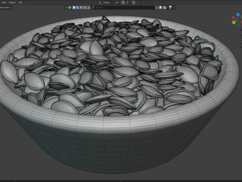 Pumpkin seed bowl 3D Model