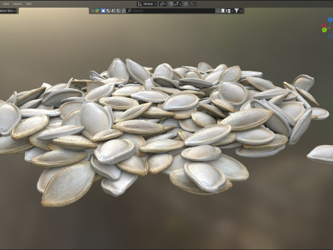 Pumpkin seed pile Modelo 3D